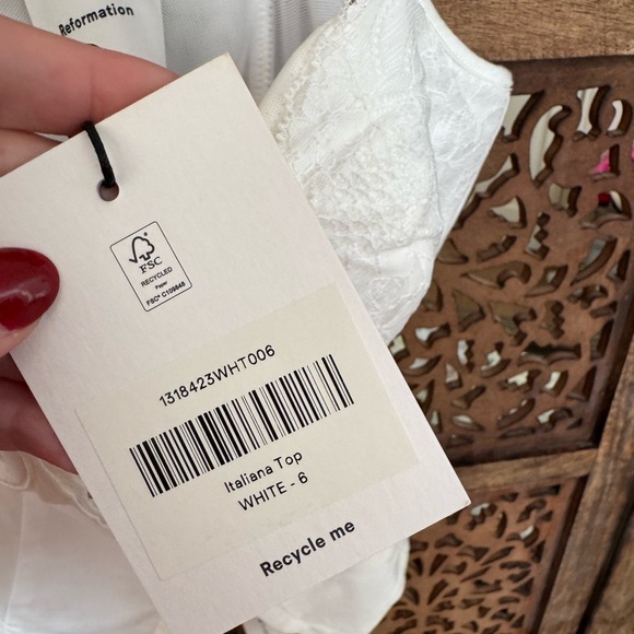 NEW NWT Reformation Italiana Top - Picture 4 of 4